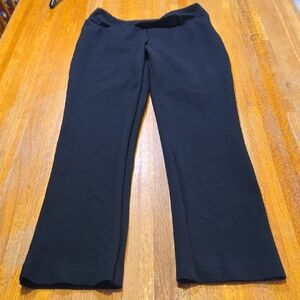 Insight Women 4 Elegant Black Pull On Straight Leg Stretch Mid Raise Dress Pants
